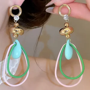 New Fashion Jewelry Zircon Pearl Water Drop Round Earrings French Retro Style Earring Luxury Earrings for Women