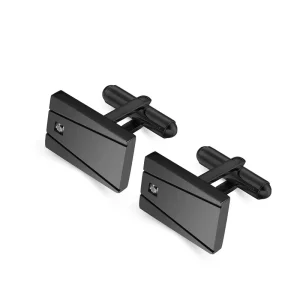 New Fashion Personalised Black Cufflinks Stainless Steel Cufflinks for Men