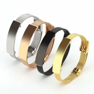 New Fashion Stainless Steel Geometric Trendy Personalized Men’s Bangles Bracelet for Anniversary