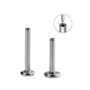 New Fashion Titanium Unthreaded Labret Push Top Pin Perforated Jewelry Lip Ring 14G16G 18G 20G ASTM Piercing Jewelry