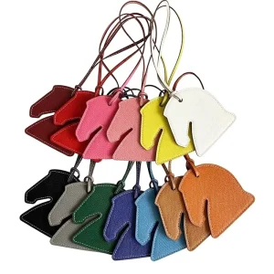 New Fashion Waterproof PU Leather Keychain Cute Creative Personalized Horsehead Pendant Suitable for Women’s Backpacks