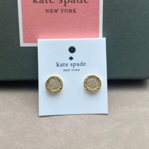 New Fashionable Light Luxury and Niche Design Crystal and Rhinestone Round Shape Stud Earrings