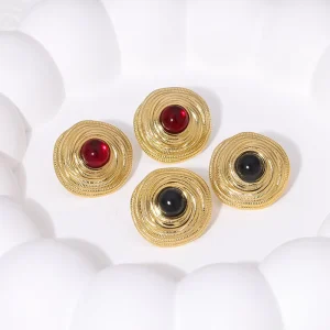 New Fashionable Stainless Steel Earrings That Do Not Fade Retro Sweet Earrings