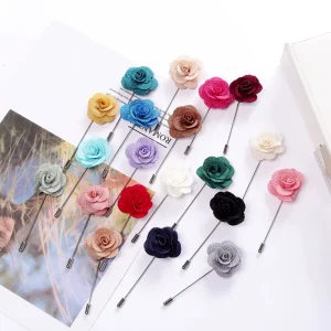 New Fashionable Suit Rose Collar Needle Korean Minimalist Versatile 3D Floral Brooches for Party Wedding or Gift