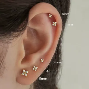 New Fashionable and Trendy Earrings for Women Korean style Mini Flower Earrings and Small Stud Earrings