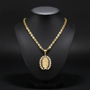 New Gold Chain Pendant Design for Men Hiphop Gold Brass Neck Pendant
