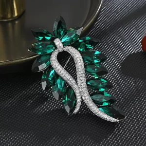 New Heavy Industry Fashionable European and American Retro High end Luxurious Austrian Crystal Brooches