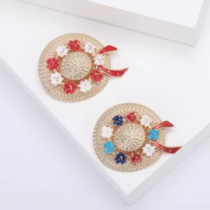 New High End Simple Alloy Small Fresh Cute Hat Brooch Women’s Banquet Fashion Exquisite Gift Jewelry