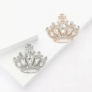 New High end Luxury Alloy Rhinestone Exquisite Crown Brooch for Women’s Banquet Fashion Temperament Gift Jewelry