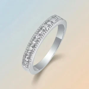 New High quality Ring Fashionable Layering 925 Silver Commuting Versatile Moissanite Ring