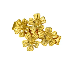 New Hot Selling Stainless Steel Petal Pearl Texture Hair Clips for Fashion Party