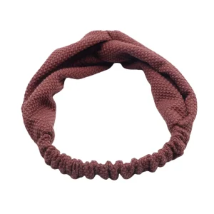 New Ladies Elastic Sports Headband Cross Hair Band Sweat Absorbent Anti Sweat Knotted Hair Accessories Solid Color Yoga Headband