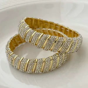New Latest Fashion Bracelet Trend Versatile Vintage Gold Wave Bangle Women’s Accessories for Party Wedding