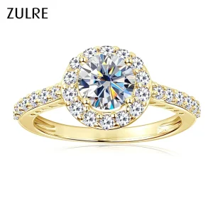 New Luxury Trendy Fashion Ring Engagement Classic Bling Accessories Sparkling Moissanite Ring Wedding Gift for Women