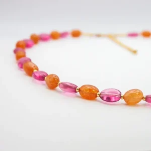 New Model Premium Quality Handmade Custom Jewelry Minimalist Necklace Crafted From Mixed Colorful Natural Stone Beads