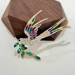 New Models Fashion Brooches for Women New Chinese Style Fashion Willow Branch Magpie Brooch Cheongsam Pins Accessories