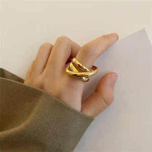 New Multi Layer Fashion Ring Stainless Steel Ring Fashion Jewelry Ring for Women