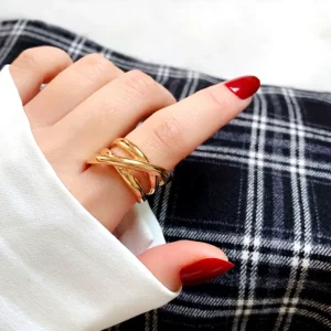 New Multi layer Fashion Ring Women’s Stainless Steel Ring Fashion Jewelry Rings Distribution