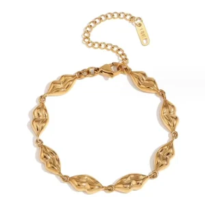 New Products Novelty Gift Sumptuous Fashion Jewelry Necklaces and Medical Bracelets Stainless Steel Heart Bracelet