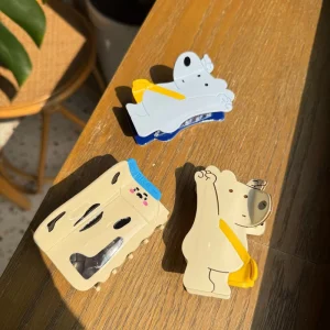 New Retro Acetate Claw Clip Cute Cartoon Crossbody Bag Puppy Hair Accessories Animal Shark Clip Back Head Carton Women
