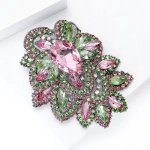 New Retro Palace Style Flower Alloy Silver Plated Rhinestone Pearl Women’s Wedding Party Gift Brooches Collar Pins