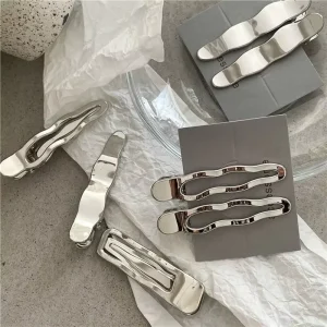 New Shape Metal Hair Clips Fashion Gold Silver Wavy Line Geometric Hairpins for Girls Hair Accessories