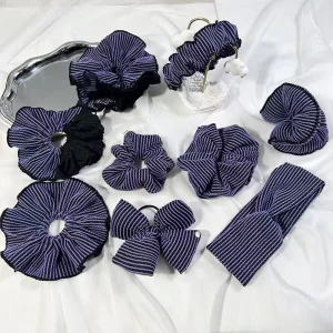 New Shengyi FC Model Knitted High Elasticity Luxury Hair Band Geometric Striped Design Soft Stretchy Wide Headband Women Girls
