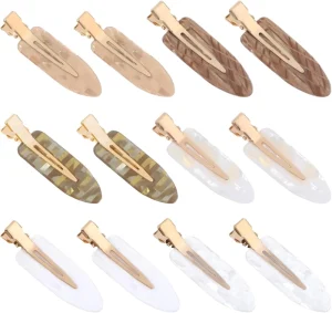 New Simple Acetate & Metal Glitter Mermaid Shell Duckbill Hair Clip for Women’s Side Bangs Handmade Seamless Hair Accessories
