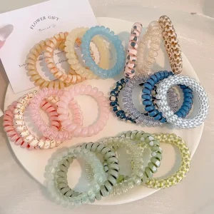 New Small Fresh Ponytail Style High Elasticity Hair Ties Durable Student Phone Cord Hair Tie with High Rubber Band