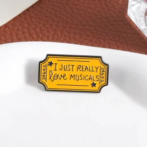 New Soft Enamel Pins Badge Metal Crafts Cartoon Letters Clothes Hat Decorate Custom LOGO Lapel Pin Stamp