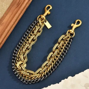New Style 3 in 1 Layered Bag Purse Charms Chain Strap Keychain for Women Handbags Backpack Handle Replacement Chain