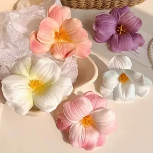 New Style Accessory Pretty Artificial Flower Tulip Hairpin Women Girl Vacation Hawaii Beach Hair Duckbill Clip Decoration