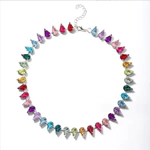 New Style Crystal Glass Necklace Fashion Jewelry Necklaces Necklace Jewelry Set for Woman