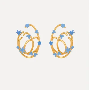 New Style Cute Fashion Twisted OS Colorful Enamel Flower Butterfly Earrings Women