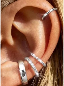 New Style Ear Cartilage Clip Set with Copper Plated Genuine Gold and Zirconia Fashionable Women’s Ear Clips