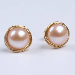 New Style Fashion Design 9 10mm Button Shape Pearl Jewelry Sets Women Earrings