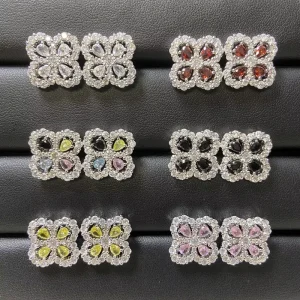 New Style Fashion High Quality Creative Flower Design Fine Jewelry Earrings Women