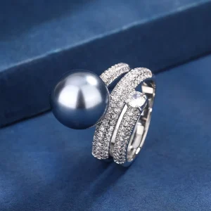 New Style Wedding Pearl Temperament Exquisite Personality Light Luxury Fashionable Fashion Ring Jewelry