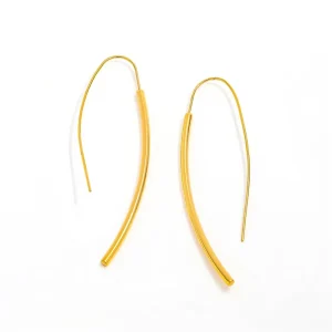 New Trendy 18K Gold Plated Geometric Hoop Earring Twisted Tassel Drop for Women for Parties Gifts Stainless Steel
