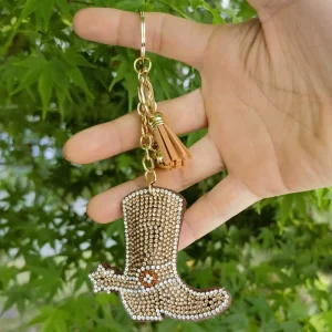 New Trendy Boots Keychains Diamonds and Designs Small Keychains Ladies Bags Pendants Gifts