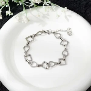New Trendy Fashion Jewelry Bracelets Bangles Stainless Steel Silver Color Chain Bracelets