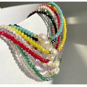 New Trendy Fashion Jewelry Colorful Crystal Rhinestone Bead Pedant Necklace for Women
