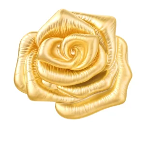 New Unique Design Rose Shaped 18K Gold plated Fashionable Brooch for Men and Women