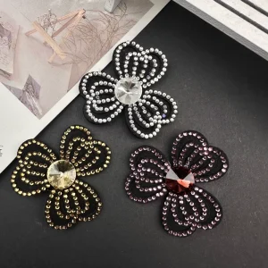 New Women’s Rhinestone Flower Charm DIY Jewelry Hairpin Hair Accessories Earrings Hat Shoes Shoe Buckle Clothing Accessories XF