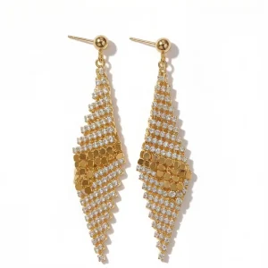 New Zircon Diamond Earrings Personalized Fashion Earrings Women’s Light Luxury Versatile Jewelry