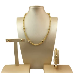 Newest Fashion Jewlery Sets Simple Chain Necklace Dubai Costume Jewelry for Woman FHK18684