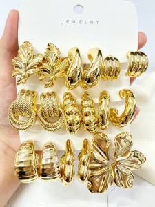 Newly Launched 9 Pairs of Flower ABS Eco friendly Material Earrings Set Long Lasting Comfort Earrings