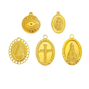No Fading Fashion Jewelry Accessories Gold Stainless Steel Necklace Eye Cross Pendant DIY Jewelry Accessories Women