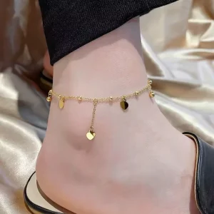 Non Fading Minimalist Stainless Steel Ankle Chain High end Feel for Girls N26609