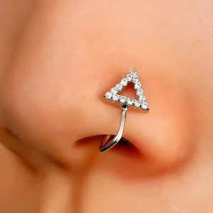 Non-Piercing African Nose Cuff Faux Nose Ring Clip Body Jewelry Gold Plated Heart Women Elegant Nose Clip Jewelry